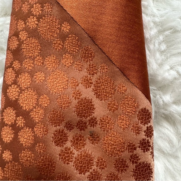 Givenchy Orange Patterned Tie - Picture 8 of 12